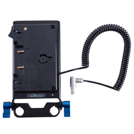 IndiPRO Gold Mount Battery Plate with Dual D-Tap Output and 15mm Rod Mount