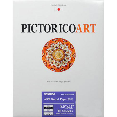Pictorico MW1PL-LTR Art Kenaf 68 Inkjet Paper, 8.5x11"
