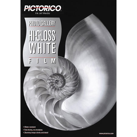 pictorico Hi-Gloss White Film Inkjet Media, 13" x 19", 20 Sheets #200620