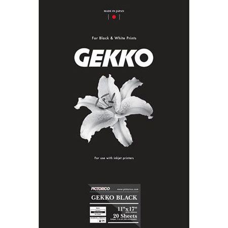 Pictorico Gekko Black Luster Photo Paper (11x17"), 20 Sheets