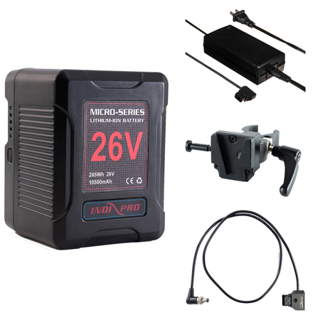 IndiPRO Portable Power Kit for Ikan Lyra LBX8 Bi-Color LED Light Panel