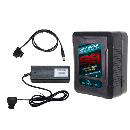 Indipro Micro-Series V-Mount 98Wh Battery Kit for Blackmagic Cinema Cameras