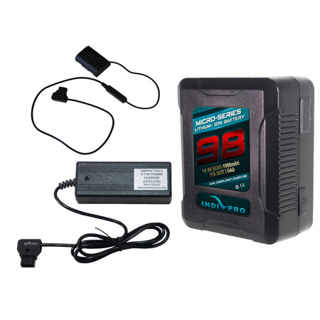 Indipro Micro-Series V-Mount 98Wh Battery Kit for Panasonic GH5 / GH4 Cameras