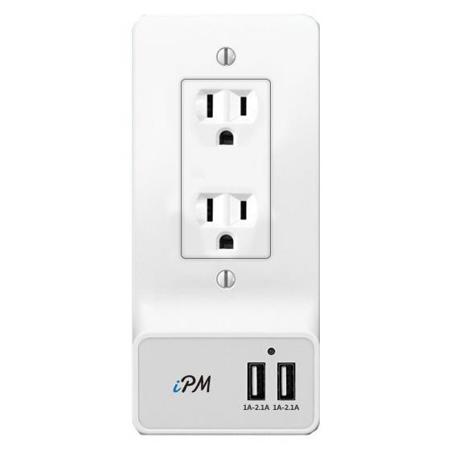 IPM Smart Home USB Wall Plate with 2 Ports