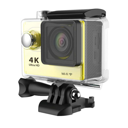 IPM 4K Waterproof 12MP Ultra HD Action Camera with Wi-Fi, Yellow