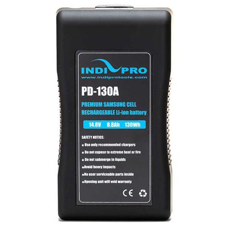 IndiPRO PD-130A Compact 14.8V 130Wh Gold-Mount Lithium-Ion Battery