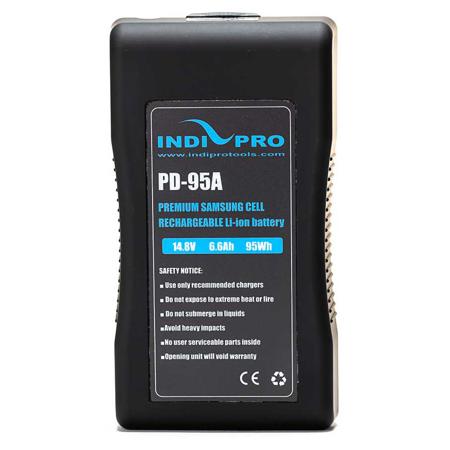 IndiPRO Compact 95Wh 14.8V 3-Stud Gold-Mount Li-Ion Battery with LED Display