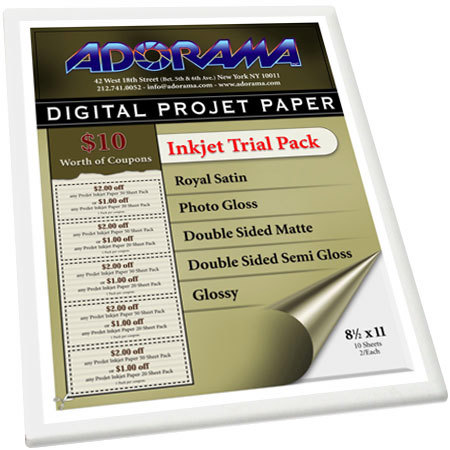Projet Standard Inkjet Paper Trial Sample Pack, 8.5x11", 10 Sheet Pack
