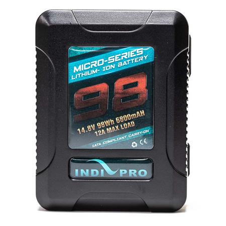 IndiPRO Micro 98Wh V-Mount Li-Ion Battery and D-Tap Pro Battery SuperCharger Kit