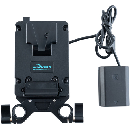 IndiPRO Ultra Mini V-Mount Adapter Plate w/15mm Rod Clamp for Sony a7 III/a7RIII