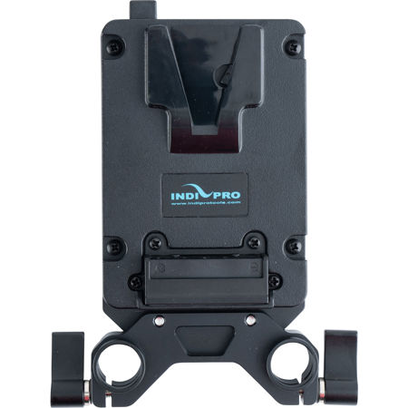IndiPRO Ultra Mini V-Mount Adapter Plate with 15mm Rod Clamp