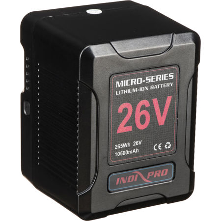 IndiPRO Micro-Series 26V 260Wh Li-Ion Battery & D-Tap Pro Charger Kit, V-Mount