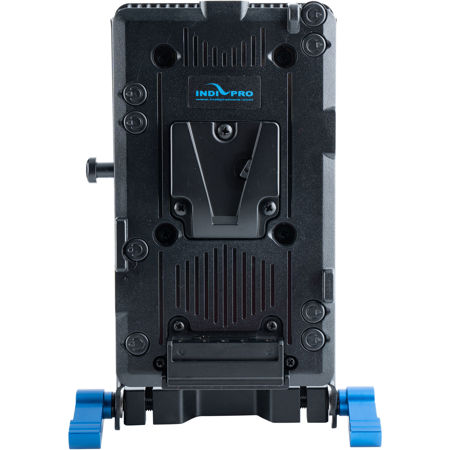 IndiPRO V-Mount Battery Plate with 3x D-Tap Outputs and 15mm Rod Clamp