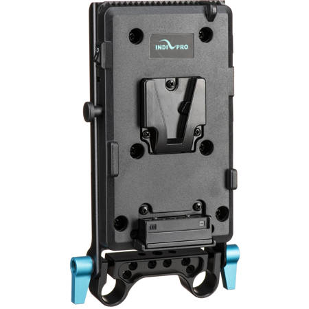 IndiPRO V-Mount Battery Plate w/Multiple Output Ports,15mm Rod Adapter for Rig