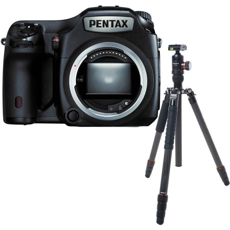 Pentax 645Z Medium Format SLR Camera Body with FotoPro Carbon Fiber Tripod