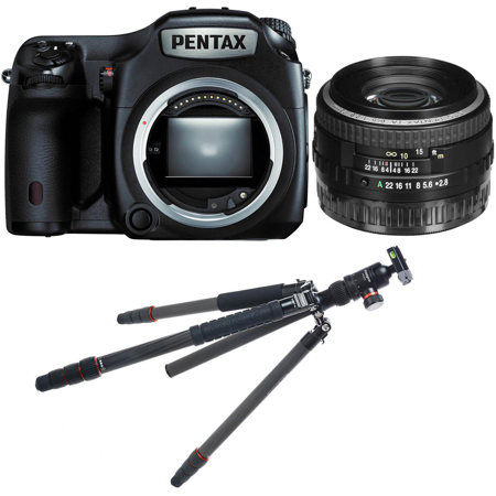 Pentax 645Z Medium Format SLR Camera with 75mm f/2.8 AF Lens with Tripod