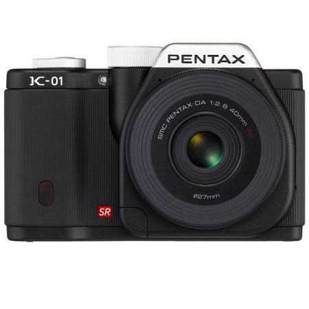 Pentax K-01 Digital Camera with Pentax 40mm F/2.8 XS Lens Black Bundle
