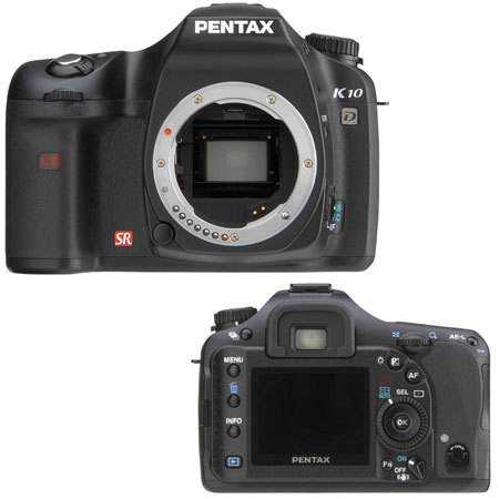 Pentax K10D Digital SLR Camera, 10.2MP, 2.5" LCD Monitor, 11 point AF, Single & Continuous AF shooting