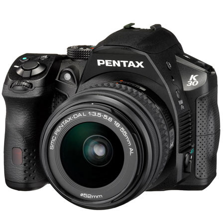 Pentax K-30 Digital SLR Camera with 18-55 DA Lens, Black