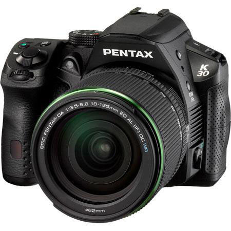 Pentax K-30 Digital SLR Camera w/18-135 WR DA Lens Black BUNDLE +$100 Gift Card