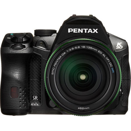 Pentax K-30 Digital SLR Camera with 18-135 WR (Weather Resistant) DA Lens, Black