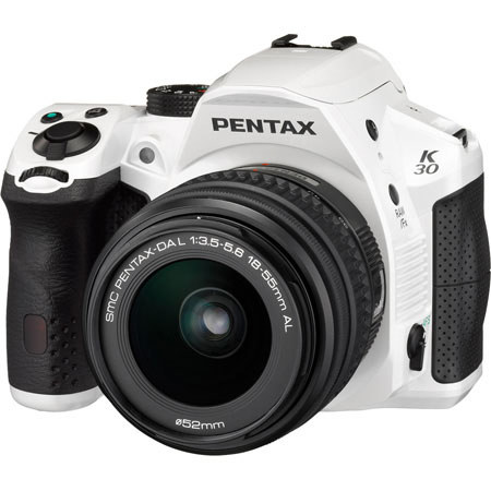 Pentax K-30 Digital SLR Camera with 18-55 DA Lens, White