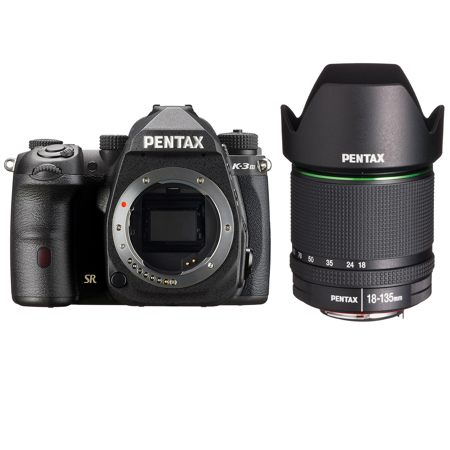 Pentax K-3 Mark III APS-C-Format DSLR Camera, Black w/18-135mm f/3.5-5.6 ED Lens