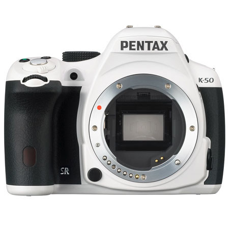 Pentax K-50 DSLR Camera with DA L 18-55 WR & 50-200 WR Lenses Kit - White