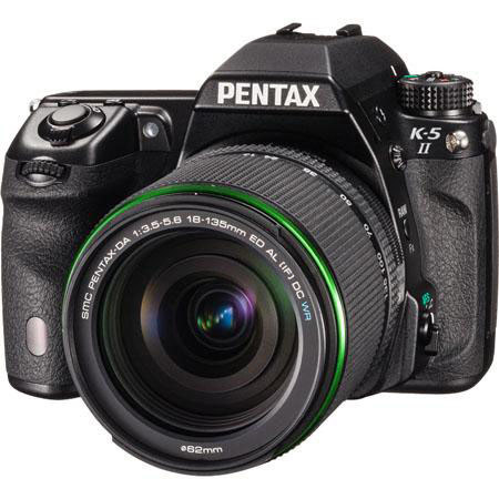 Pentax K-5 II Digital SLR Camera with DA 18-135 WR Lens, with Accessory Bundle