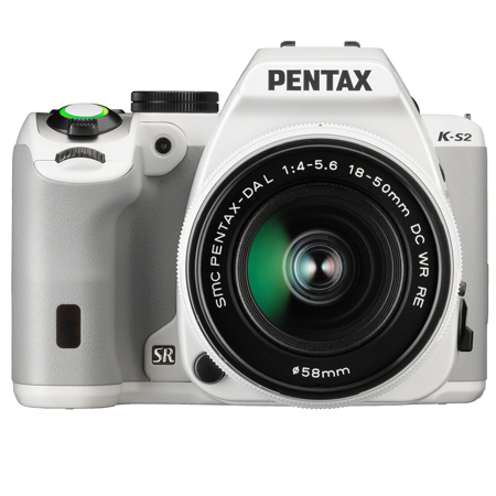 Pentax K-S2 DSLR Camera with 18-50mm WR Lens- White