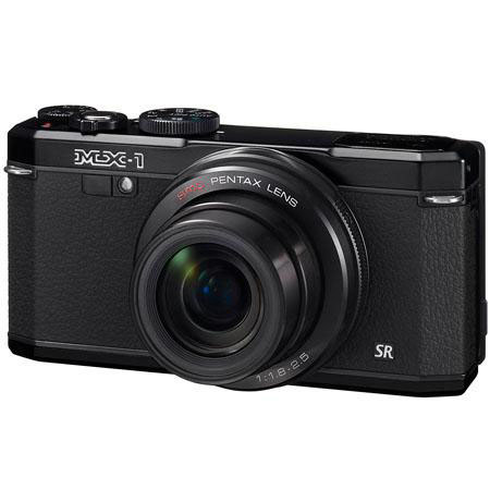 Pentax MX-1 Digital Camera, Black - Bundle - with Camera Case, 16GB Card & MORE
