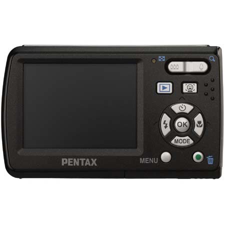 Pentax Optio E60 10.1 Megapixel Digital Camera with Wide-angle 3x Optical Zoom, 5.7x Digital Zoom, 2.4" LCD and Advanced Face Recognition