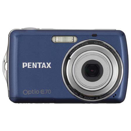 Pentax Optio E70 Dig Cam Kit with 4GB SD Card,Deep Blue