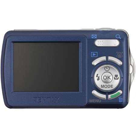 Pentax Optio E70 Dig Cam w/10MP,2.4" LCD Scrn Deep Blue