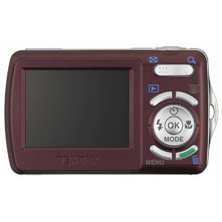 Pentax Optio E70 Dig Cam with 10MP, 2.4" LCD Screen,Red