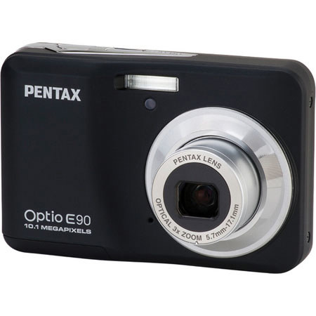 Pentax 17911 Optio E90 10.1MP 2.7in LCD Camera, Black