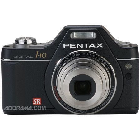 Pentax Optio I-10 Camera Kit with 4GB Card/Case, Black