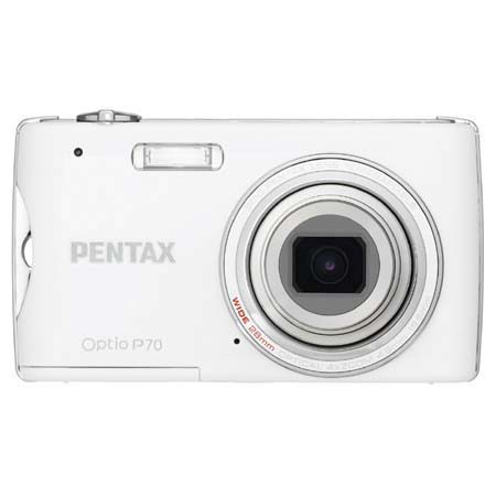 Pentax Optio P70 Digi-Cam Kit w/ 2GB SD Mem Card, White
