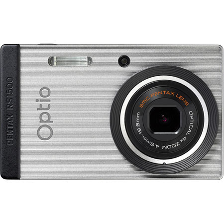 Pentax Optio RS1500 14 MP Digital Camera, Removable Faceplate 4x Optical -Silver