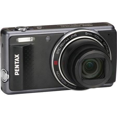 Pentax Optio VS20 16MP Digital Camera, Black - Bundle