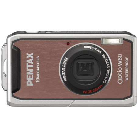 Pentax Optio W60 Dig P&S WP Camera, 10MP, 5x Optical Zm
