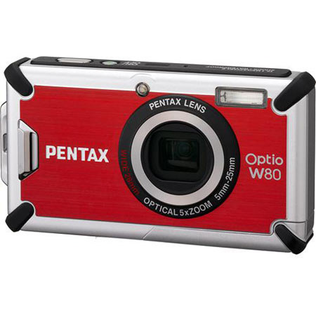 Pentax Optio W80 12.1 MP Digtal Camera, Red