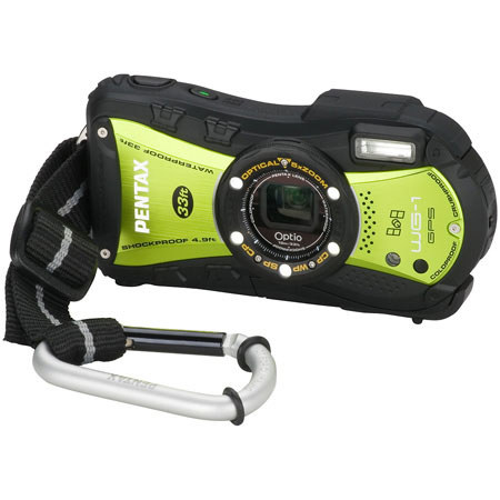 Pentax Optio WG-1 Digital Camera with GPS Kit, Green
