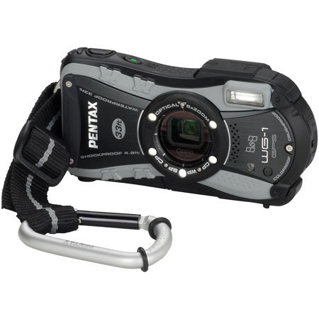 Pentax Optio WG-1 Digital Camera with GPS Kit, Black