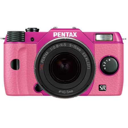 Pentax Q10 Compact Digital Camera w/3x Zoom Lens, Cherry Pink Body/Pink Trim