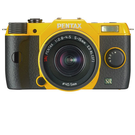 PENTAX Q7 Mirrorless Camera with 5-15mm Zoom Lens - Yellow