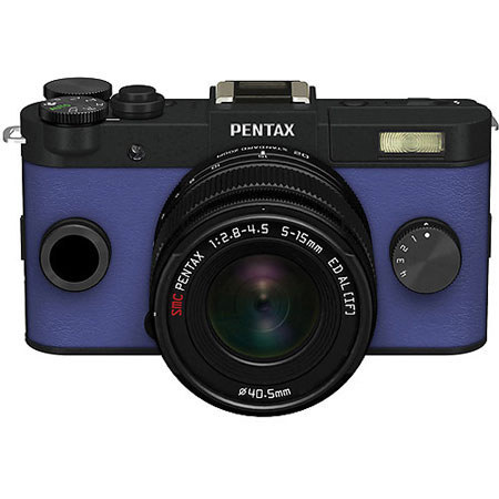 PENTAX Q-S1 Mirrorless Digital Camera w/5-15mm Lens - Black/Royal Blue