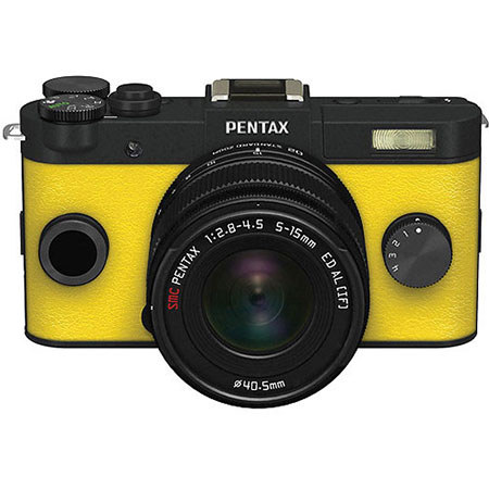 PENTAX Q-S1 Mirrorless Digital Camera w/5-15mm Lens - Black/Yellow
