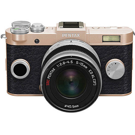 PENTAX Q-S1 Mirrorless Camera w/5-15mm Lens - Gold/Black