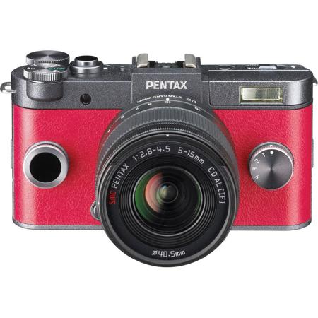PENTAX Q-S1 Mirrorless Digital Camera with 5-15mm Standard Zoom Lens - Pink
